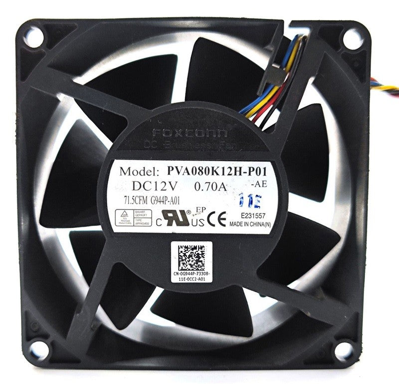 FOXCONN PVA080K12H-P01 12V 0.70A 4wires cooling fan
