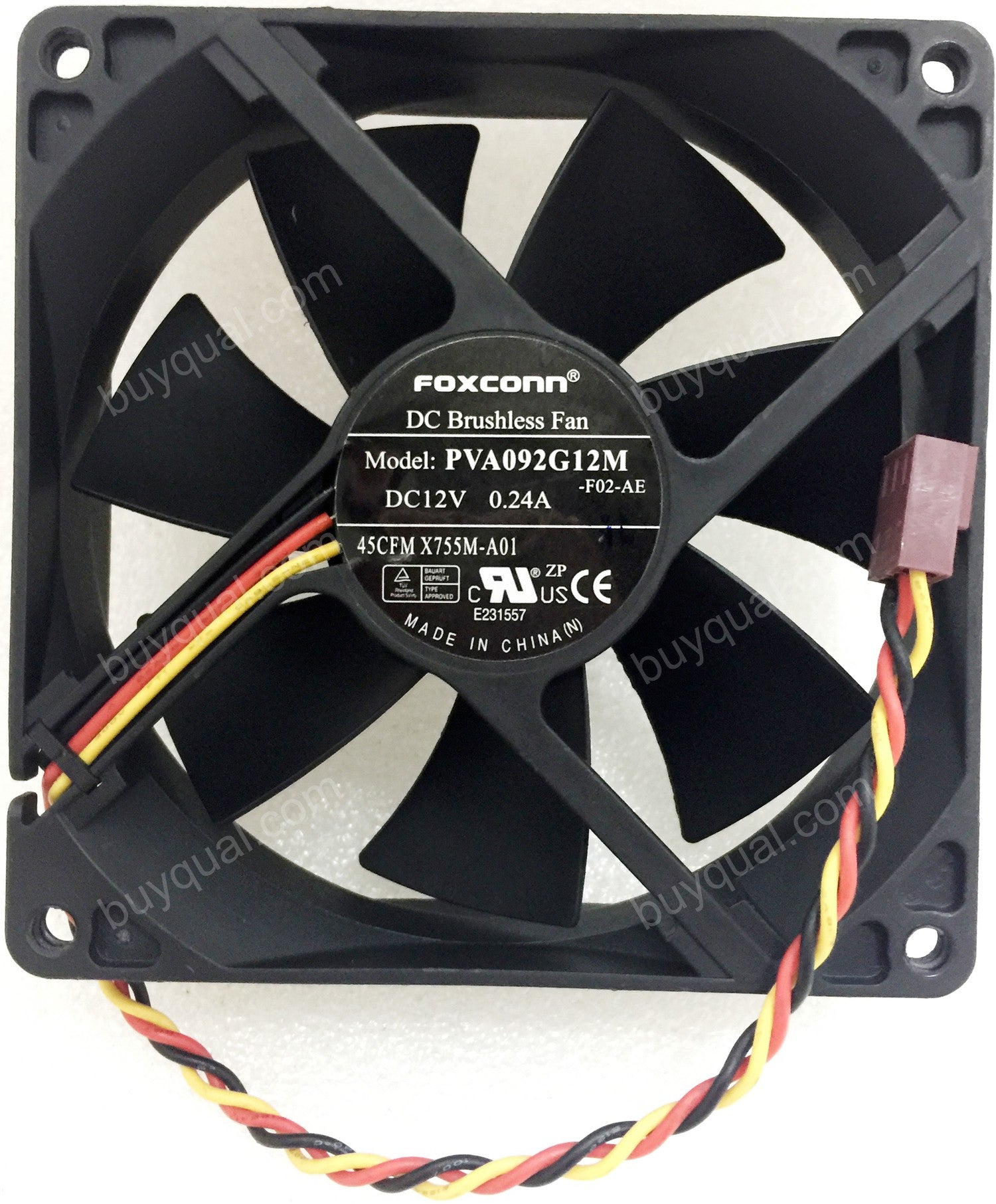 FOXCONN PVA092G12M 12V 0.24A 3wires 12V 0.55A 4wires Cooling Fan