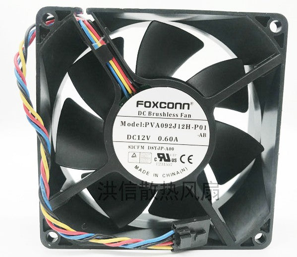 FOXCONN PVA092J12H-P01 12V 0.60A 4wires Cooling Fan