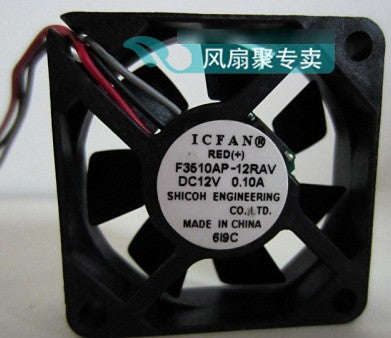 ICFAN F3510AP-12RAV 12V 0.1A 3wires Cooling Fan