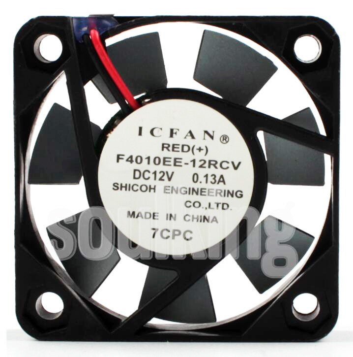 ICFAN F4010EE-12RCV 12V 0.13A 2wires Cooling Fan