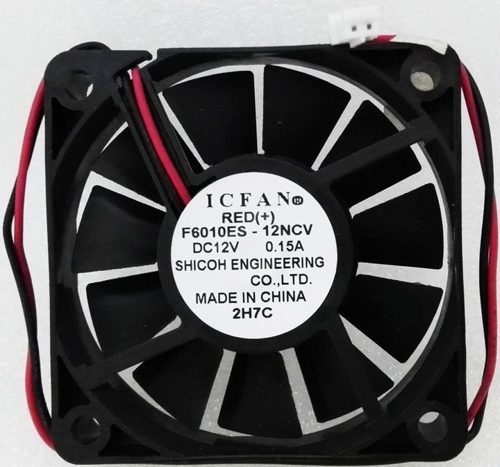 ICFAN F6010ES-12NCV 12V 0.15A 2wires Cooling Fan