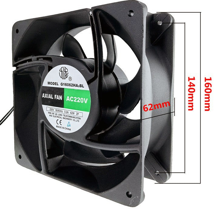 Jiu Long G16062HA2BL 220V 0.2A 42W 2wires cooling fan