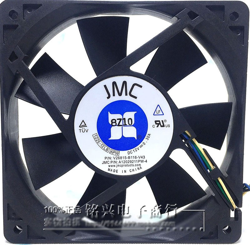 JMC DATECH 1225-12LB 12V 0.3A 4wires Cooling Fan