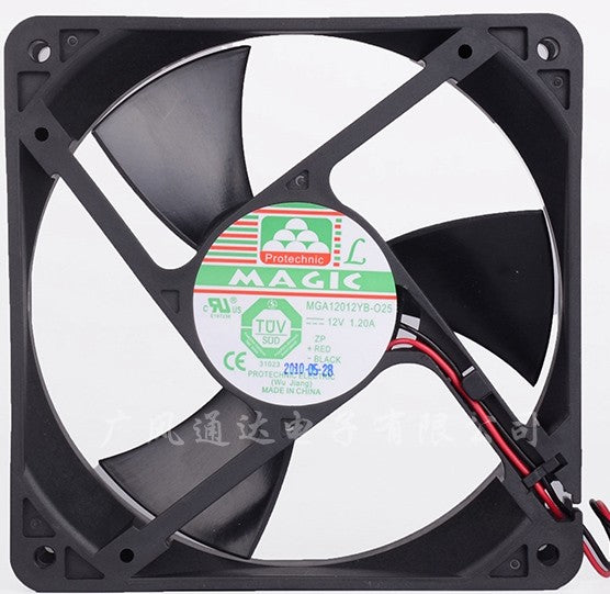 MAGIC MGA12012YB-025 MGA12012YB-O25 12V 1.2A 2wires Cooling Fan