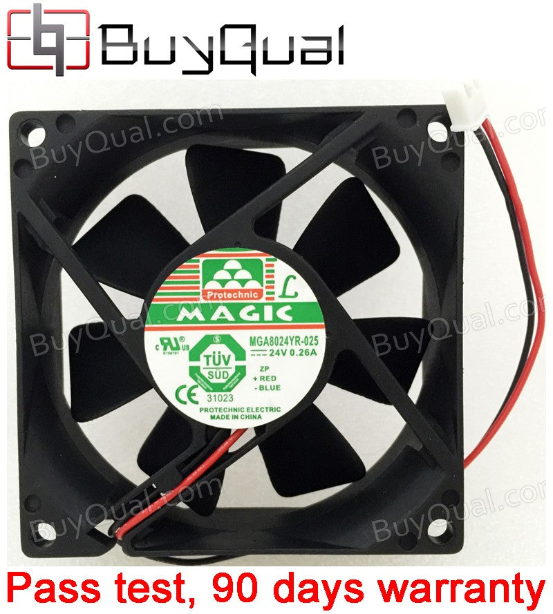 MAGIC MGA8024YR-025 24V 0.26A 2wires cooling fan - Used