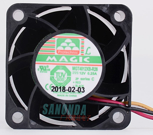 MAGIC MGT4012XB-R28 12V 0.25A 3wires cooling fan