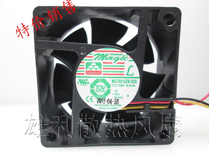 MAGIC MGT6012ZB-O25 MGT6012ZB-O25 12V 0.31A 3wires cooling fan