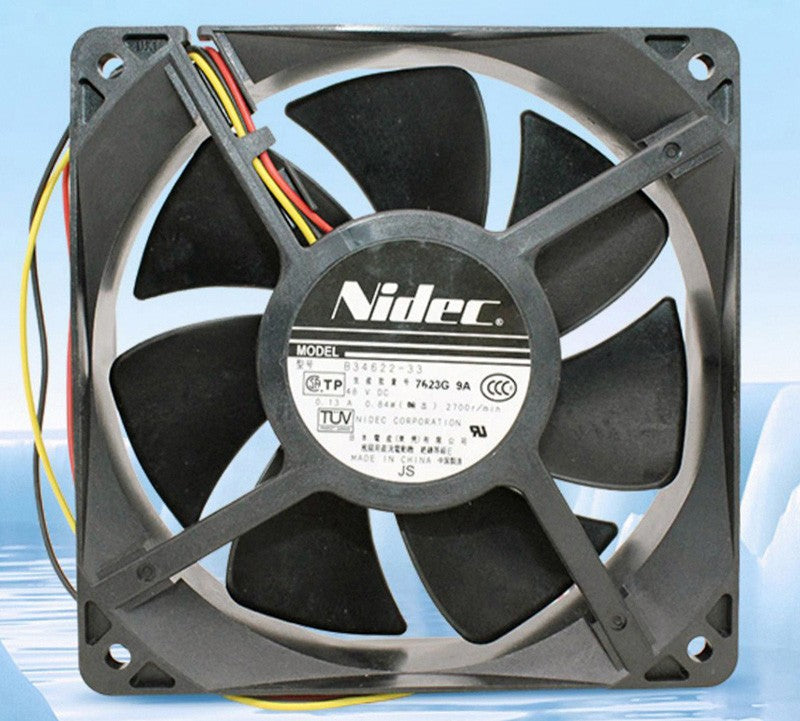 Nidec B34622-33 48V 0.14A 2wires 3wires cooling fan