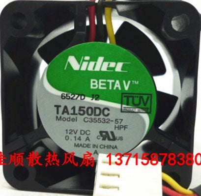 Nidec C35532-57 12V 0.14A 3wires cooling fan