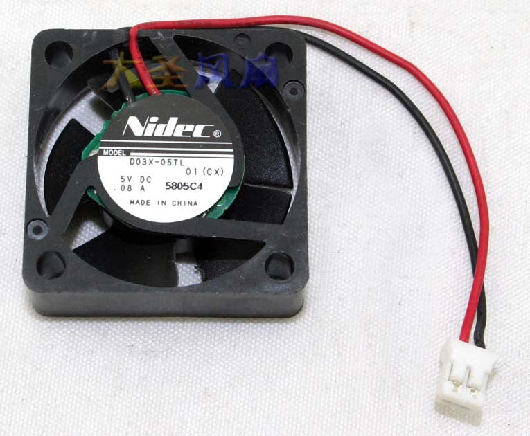 Nidec D03X-05TL 05B  5V 0.08A 3wires Cooling Fan