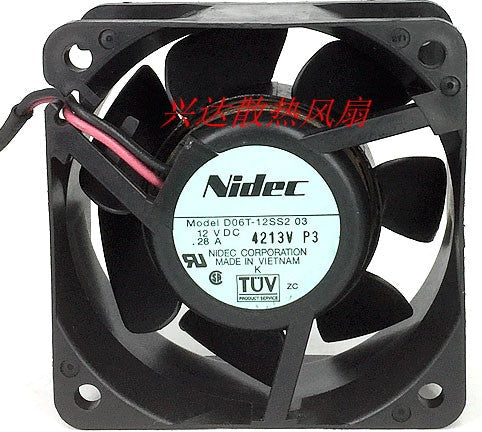 Nidec D06T-12SS2 12V 0.28A 2wires Cooling Fan