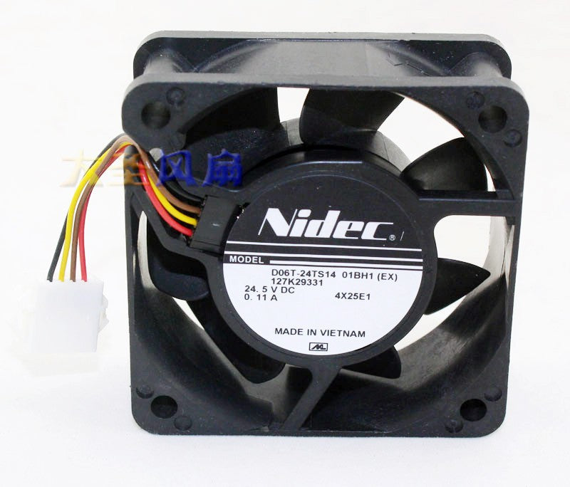 Nidec D06T-24TS14 01BH1 24.5V 0.11A 4wires cooling fan
