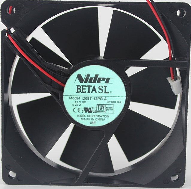 Nidec D09T-12PG 12V 0.25A 2wires Cooling Fan