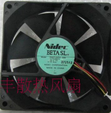 Nidec D09T-24TH 24V 0.1A 2.4W 3wires Cooling Fan