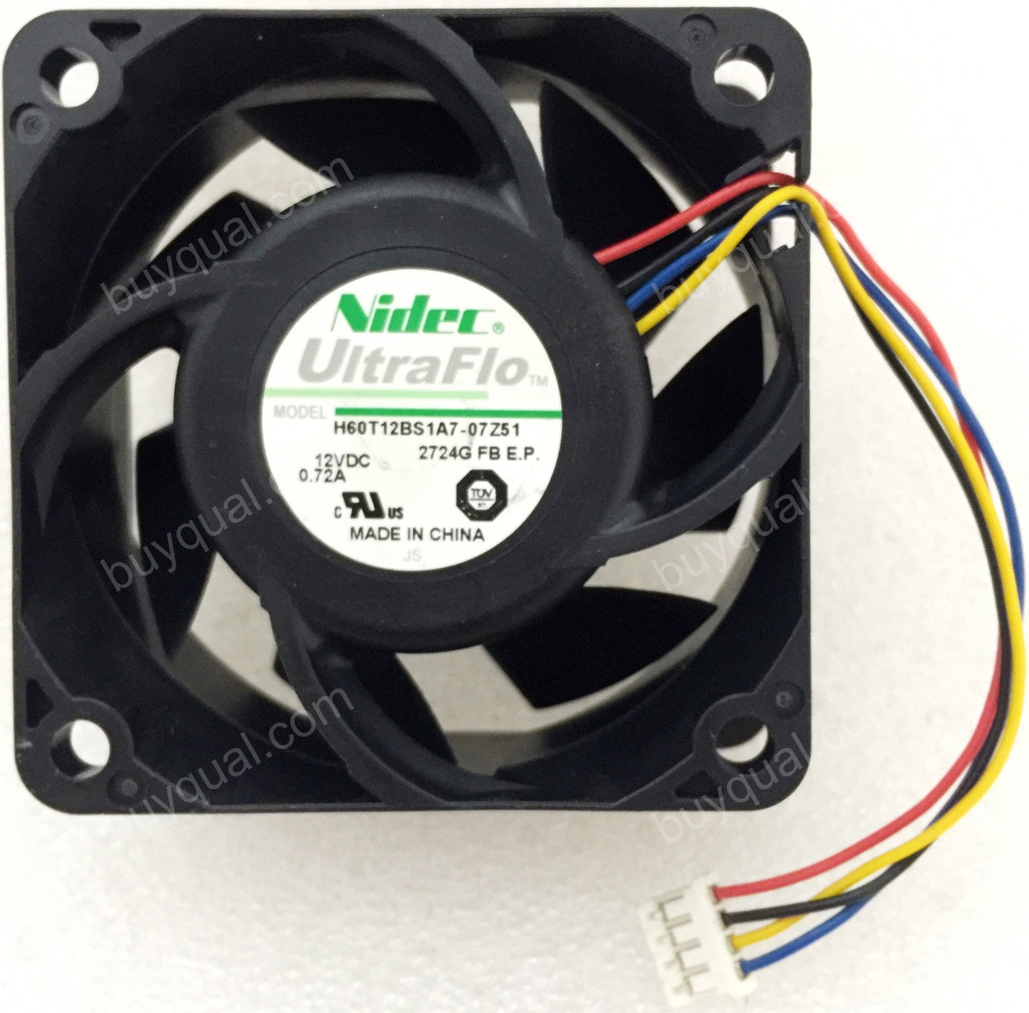 Nidec H60T12BS1A7-07Z51 12V 0.72A 4wires cooling fan