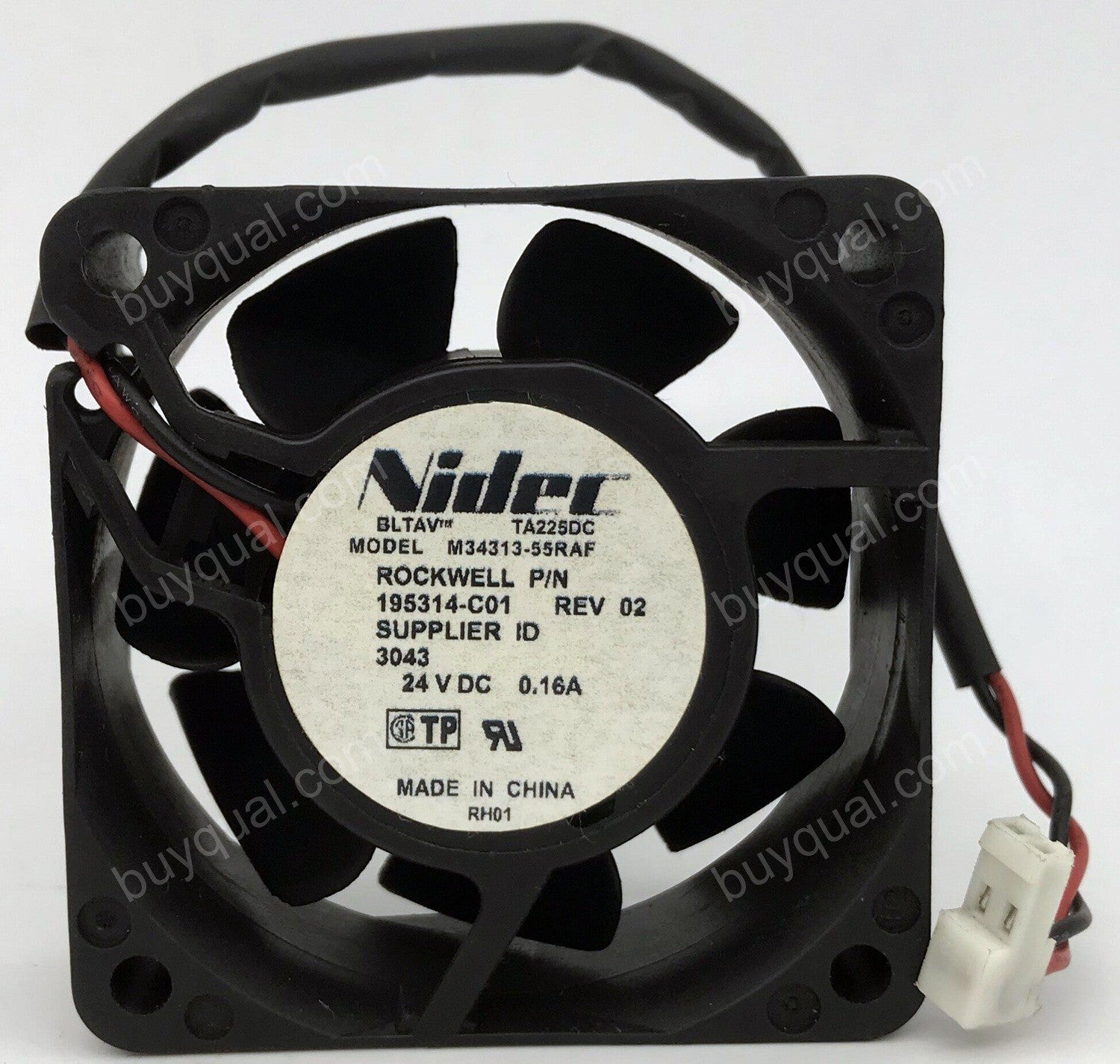 Nidec M34313-55RAF 24V 0.16A 2wires Cooling Fan