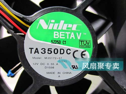 Nidec M35172-57 TA350DC 12V 0.55A 3wires Cooling Fan