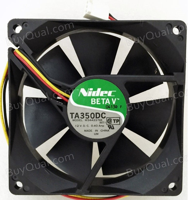 Nidec TA350DC M34422-58 12V 0.4A 3wires Cooling Fan