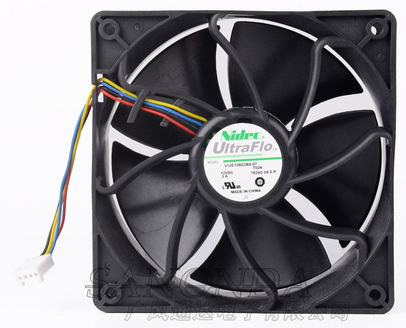 Nidec V12E12BS2B5-07 12V 3A 4wires Cooling Fan