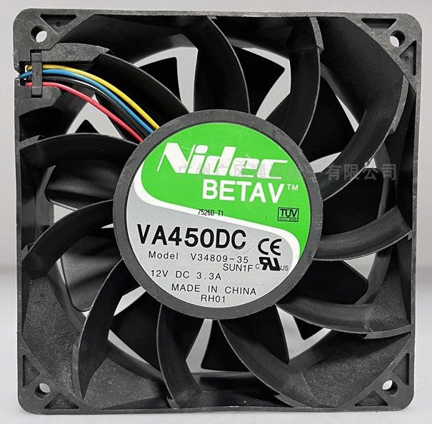 Nidec V34809-35 VA450DC 12V 3.3A 4wires Cooling Fan