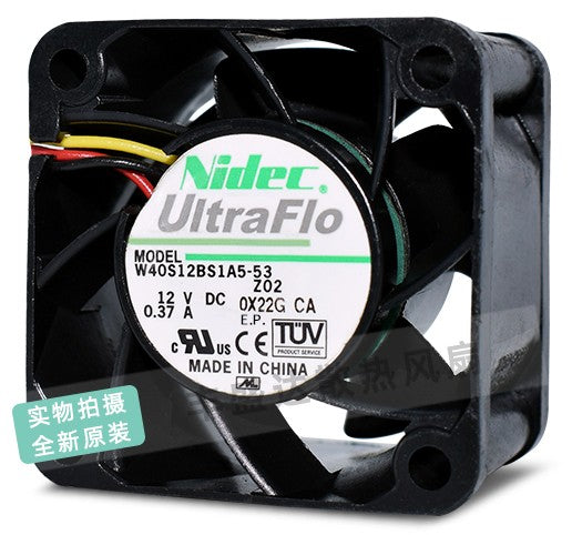 Nidec W40S12BS1A5-53 12V 0.37A 3wires cooling fan