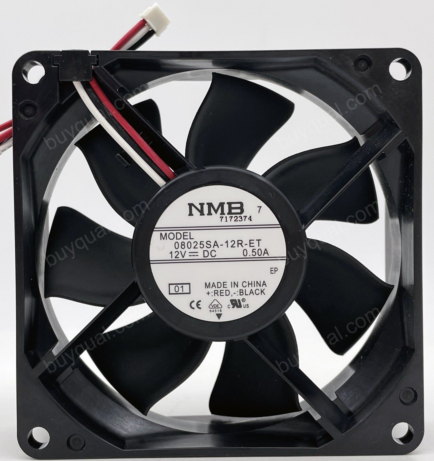 NMB 08025SA-12R-ET 12V 0.50A 3wires Cooling Fan