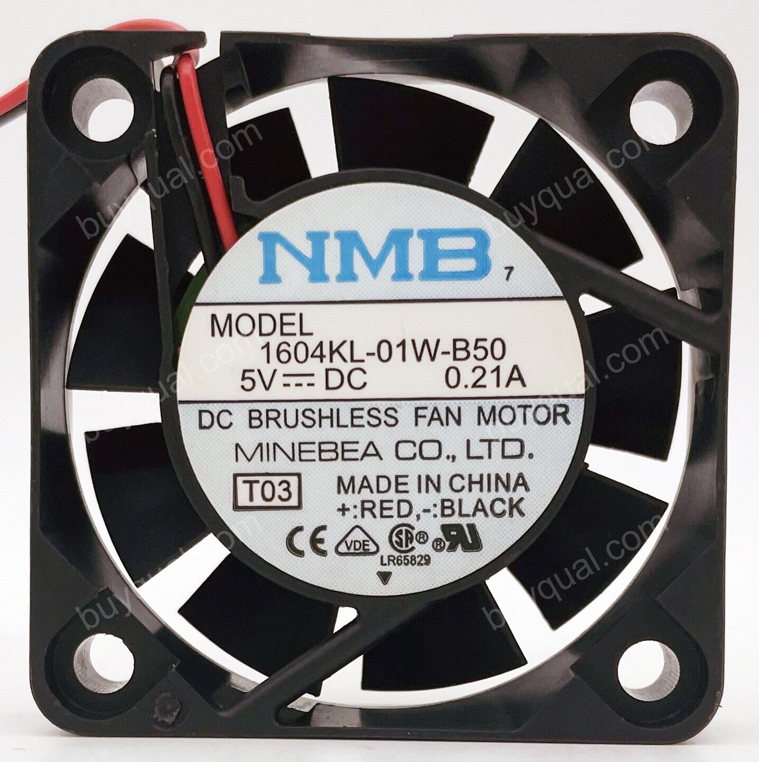 NMB 1604KL-01W-B50 5V 0.21A 2wires Cooling Fan