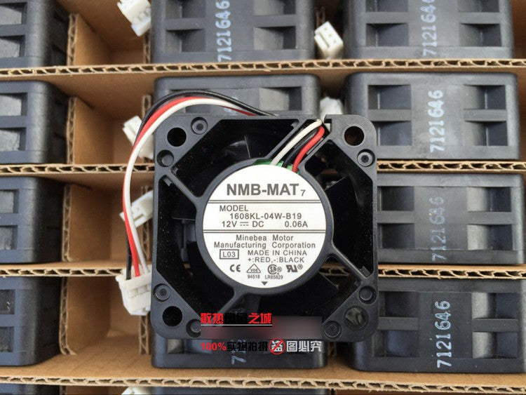 NMB 1608KL-04W-B19 12V 0.06A 3wires Cooling Fan