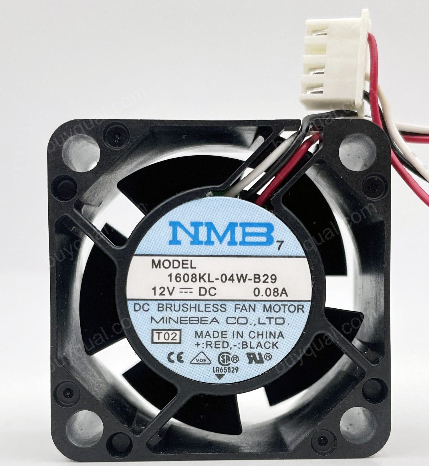 NMB 1608KL-04W-B29 T02 12V 0.08A 3wires Cooling Fan - New