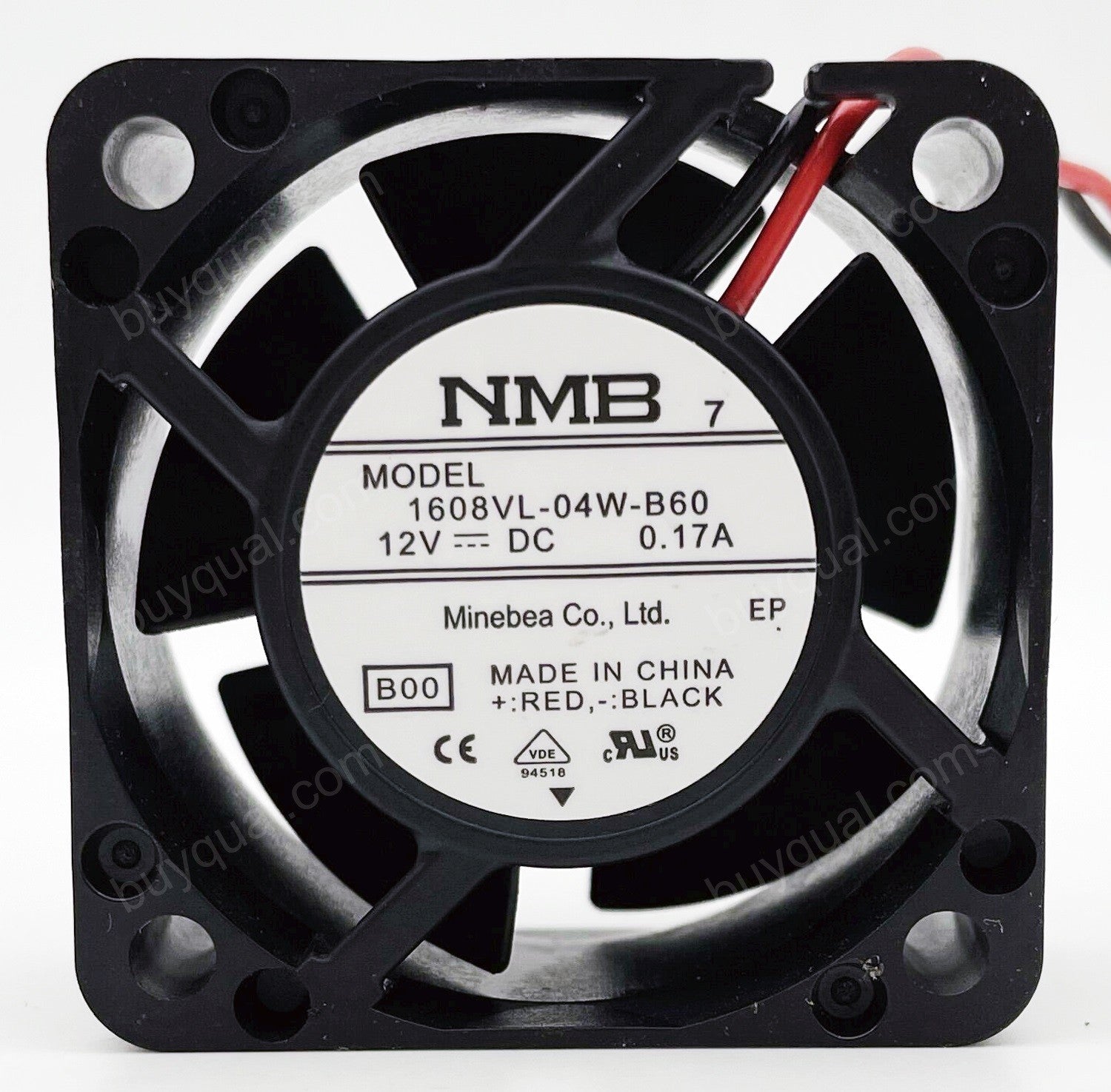 NMB 1608VL-04W-B60 1608VL-04W-B60-B00 12V 0.17A 2wires Cooling Fan