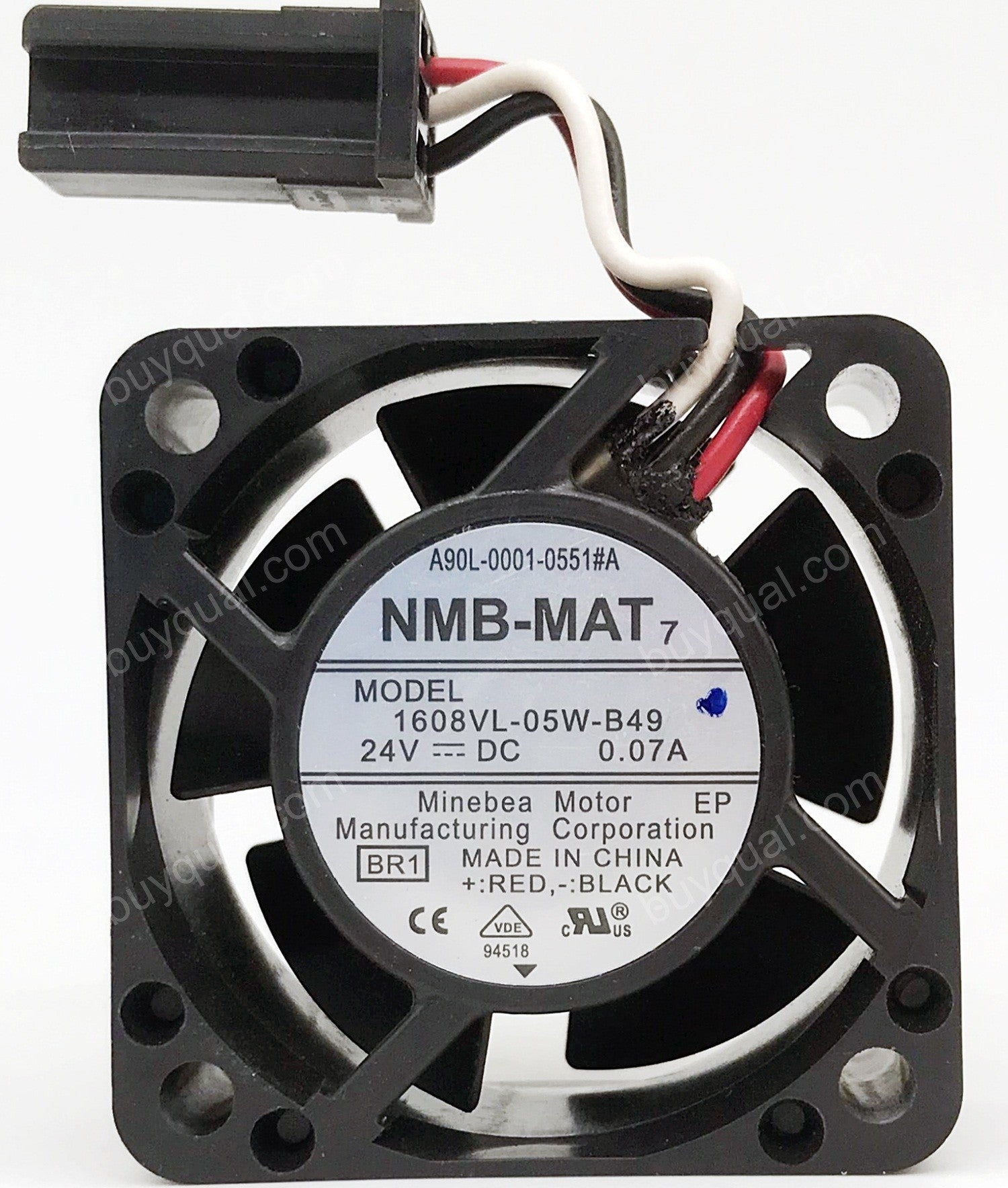 NMB 1608VL-05W-B49 A90L-0001-0551#A 24V 0.07A 3wires Cooling Fan - Special plug