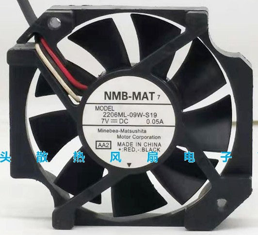 NMB 2206ML-09W-S19 7V 0.05A 3wires Cooling Fan