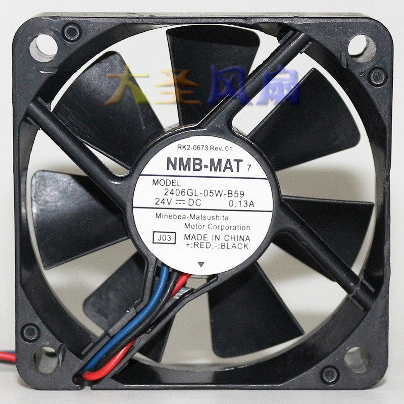 NMB 2406GL-05W-B59 24V 0.13A 3wires Cooling Fan