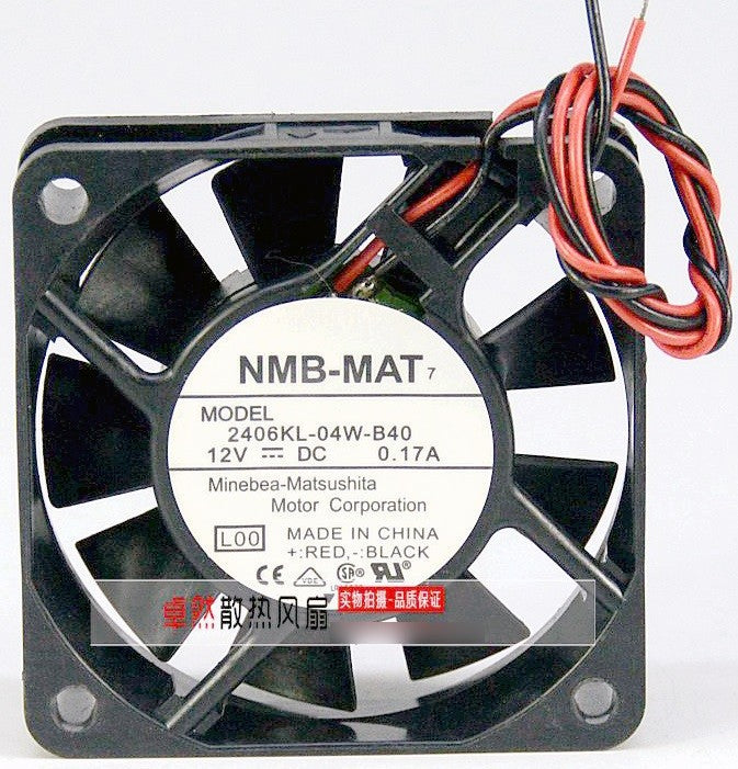 NMB 2406KL-04W-B40 12V 0.17A 2wires cooling fan