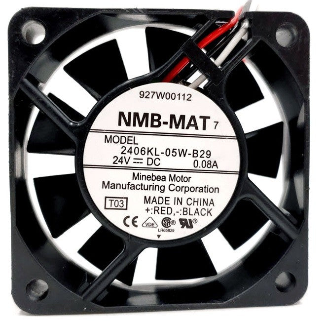 NMB 2406KL-05W-B29 24V 0.08A 3wires Cooling Fan