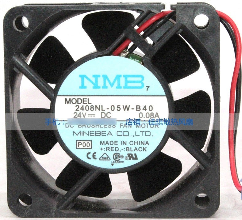 NMB 2408NL-05W-B40 24V 0.08A 2wires Cooling Fan