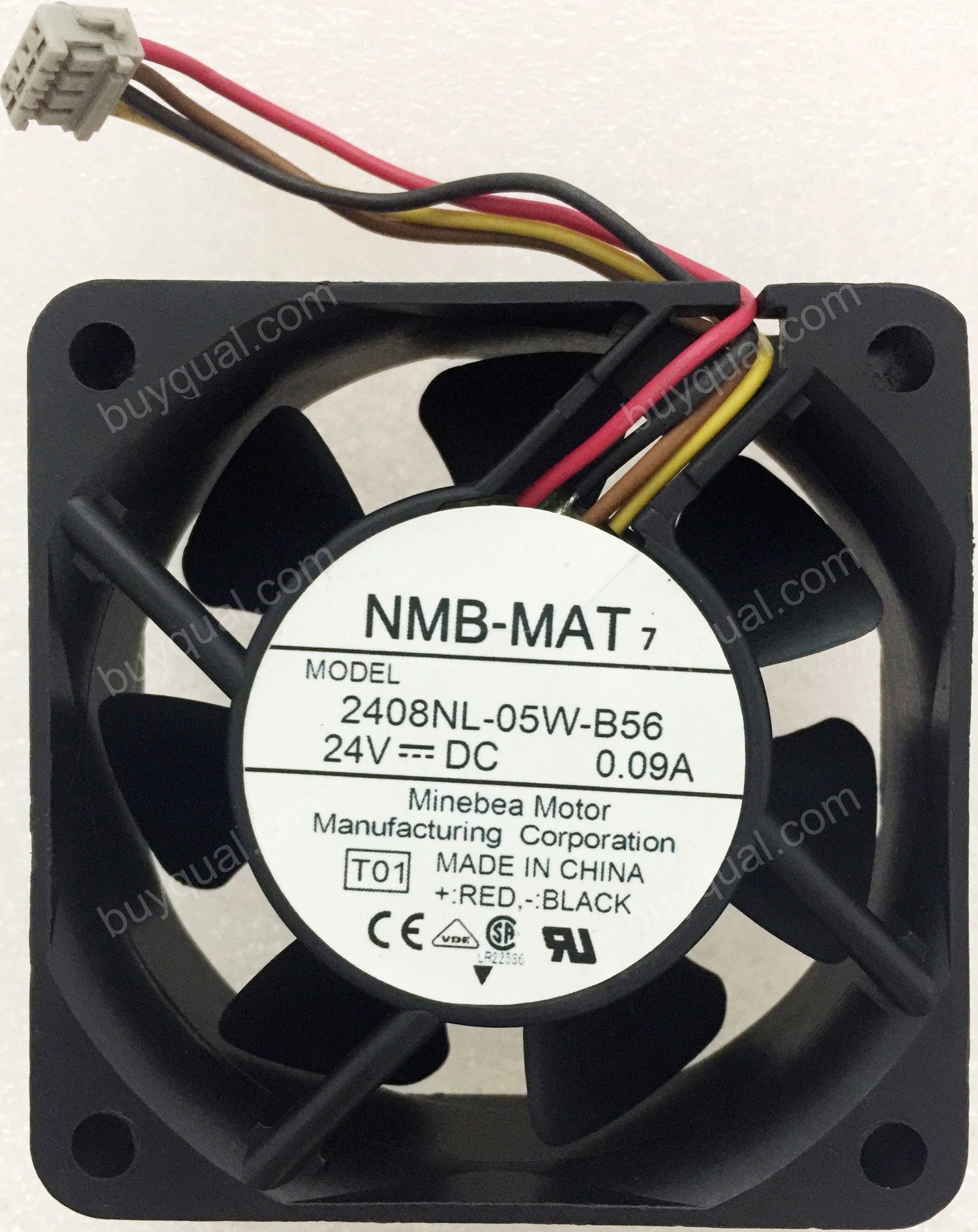 NMB 2408NL-05W-B56 24V 0.09A 4wires Cooling Fan - used