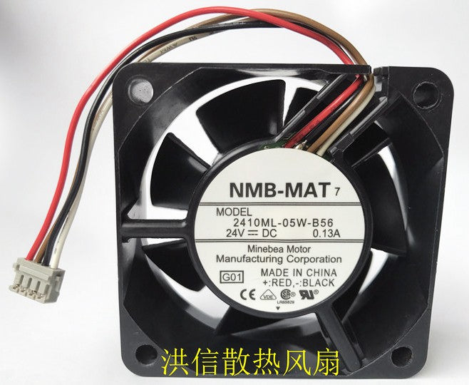 NMB 2410ML-05W-B56 24V 0.13A 4wires cooling fan