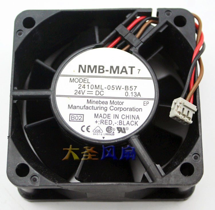 NMB 2410ML-05W-B57 24V 0.13A 3wires cooling fan