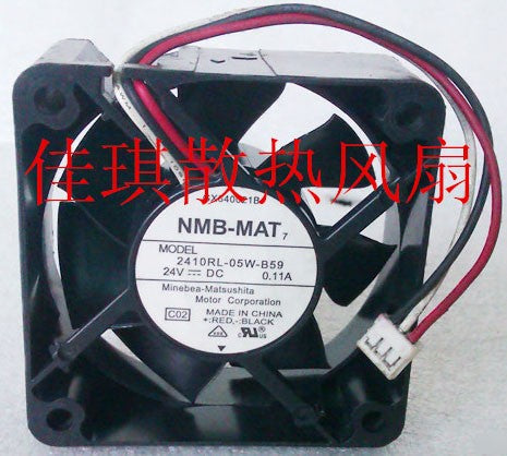 NMB 2410RL-05W-B59 24V 0.11A 3wires Cooling Fan
