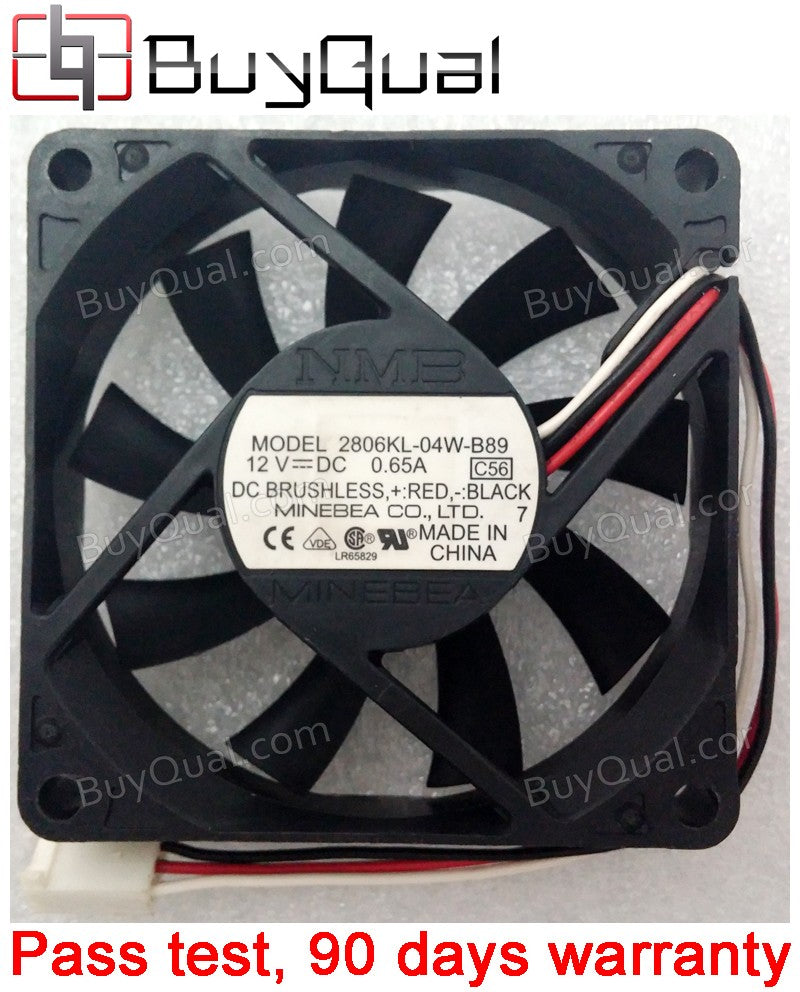 NMB 2806KL-04W-B89 12V 0.65A 3wires Cooling Fan