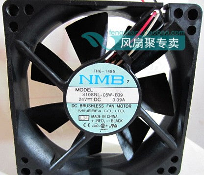 NMB 3108NL-05W-B39 24V 0.09A 3wires Cooling Fan