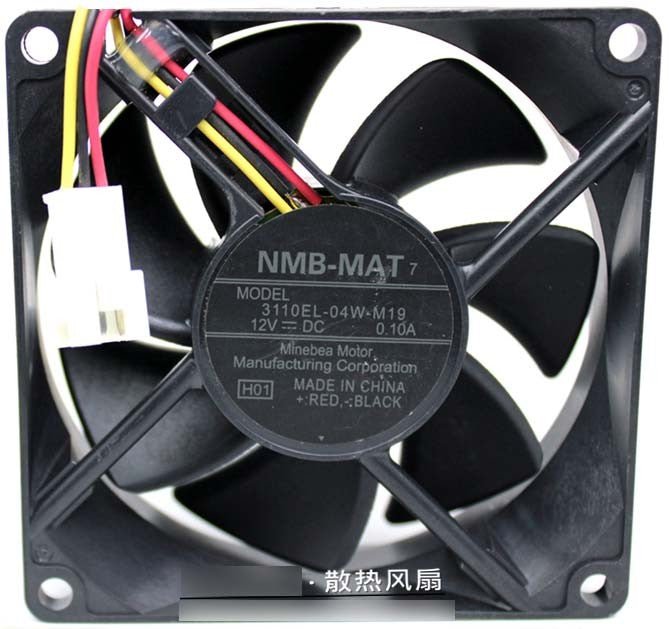 NMB 3110EL-04W-M19 12V 0.10A 3wires cooling fan