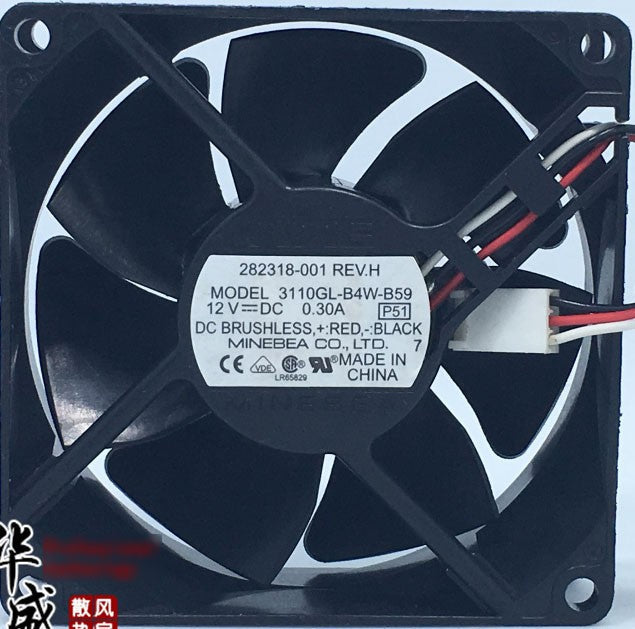 NMB 3110GL-B4W-B59 12V 0.30A 3wires cooling fan