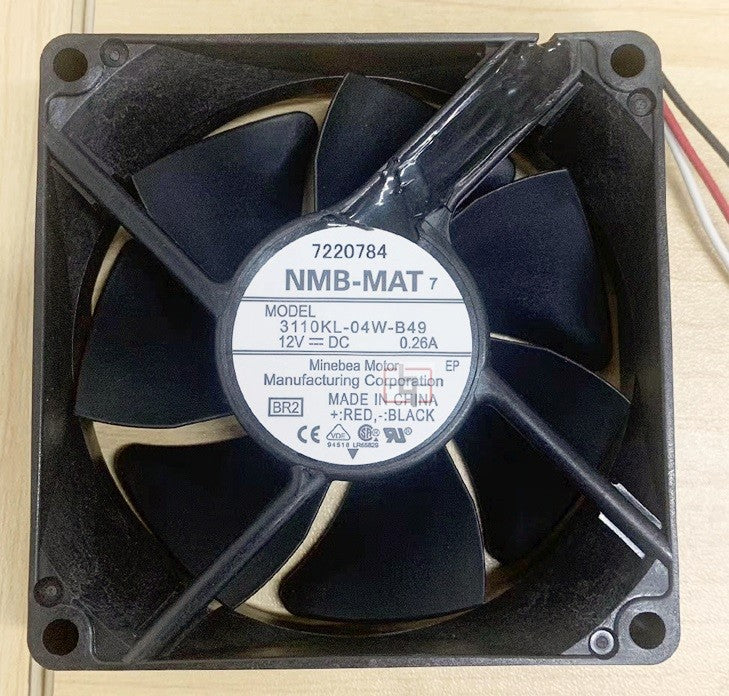 NMB 3110KL-04W-B49 12V 0.26A 3wires Cooling Fan