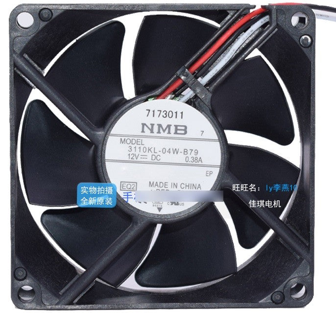 NMB 3110KL-04W-B79 12V 0.38A 3wires Cooling Fan - New