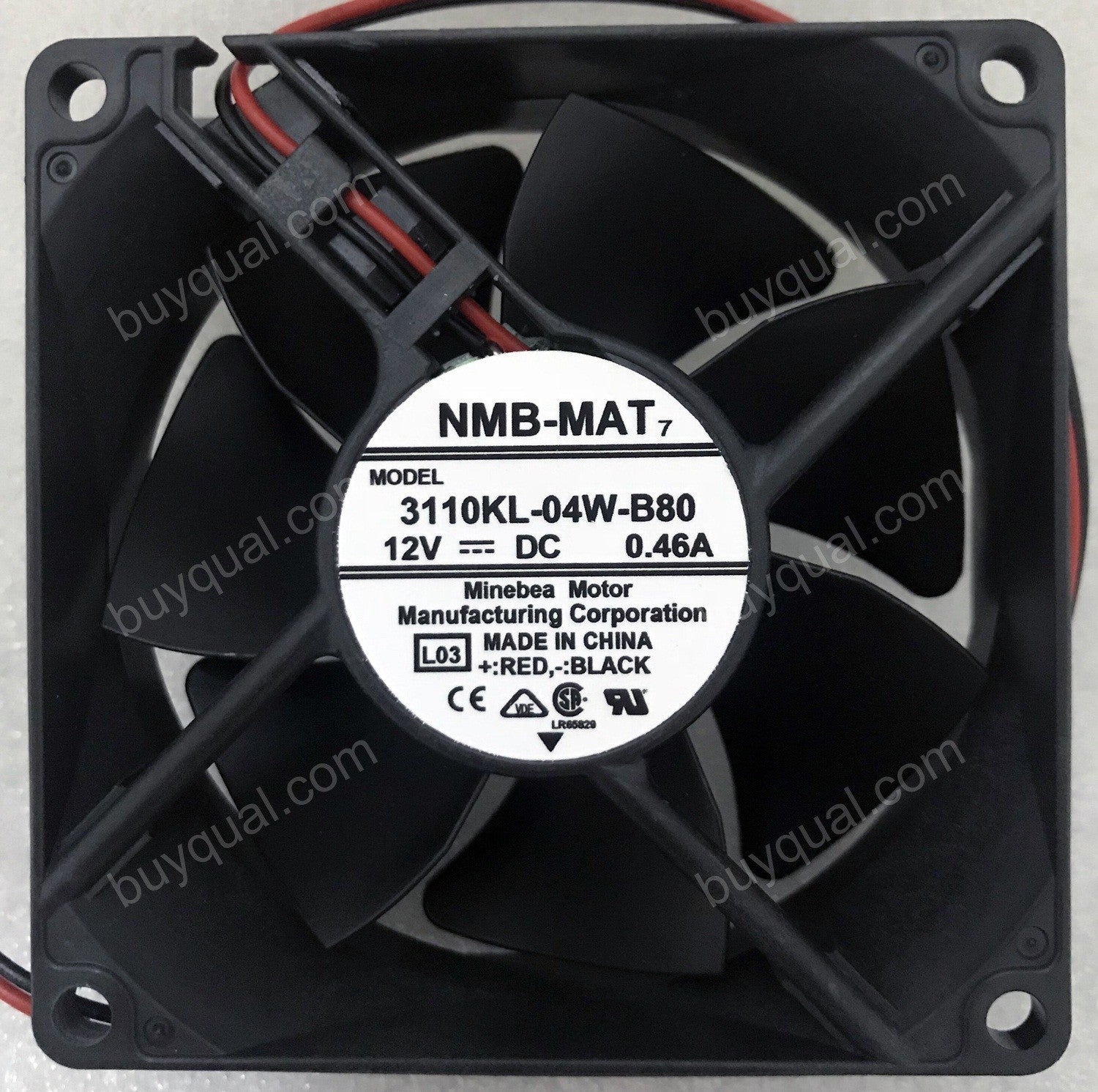 NMB 3110KL-04W-B80 12V 0.46A 2wires Cooling Fan