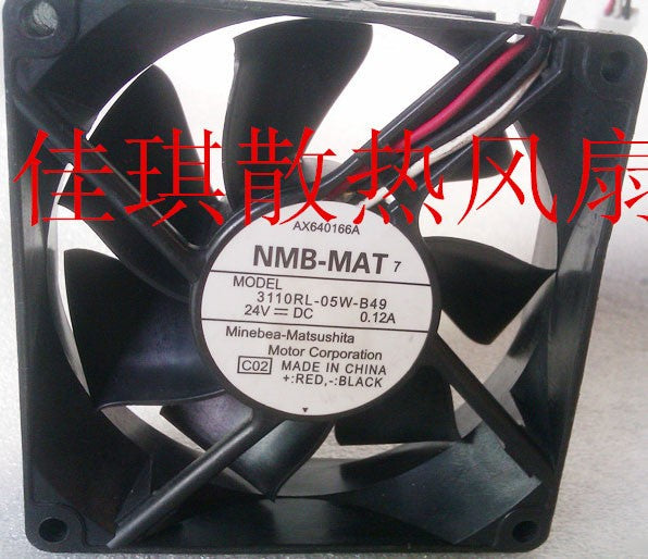 NMB 3110RL-05W-B49 24V 0.12A 3wires Cooling Fan