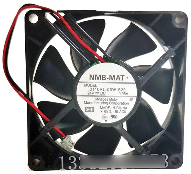 NMB 3110RL-05W-S20 24V 0.08A 2wires cooling fan